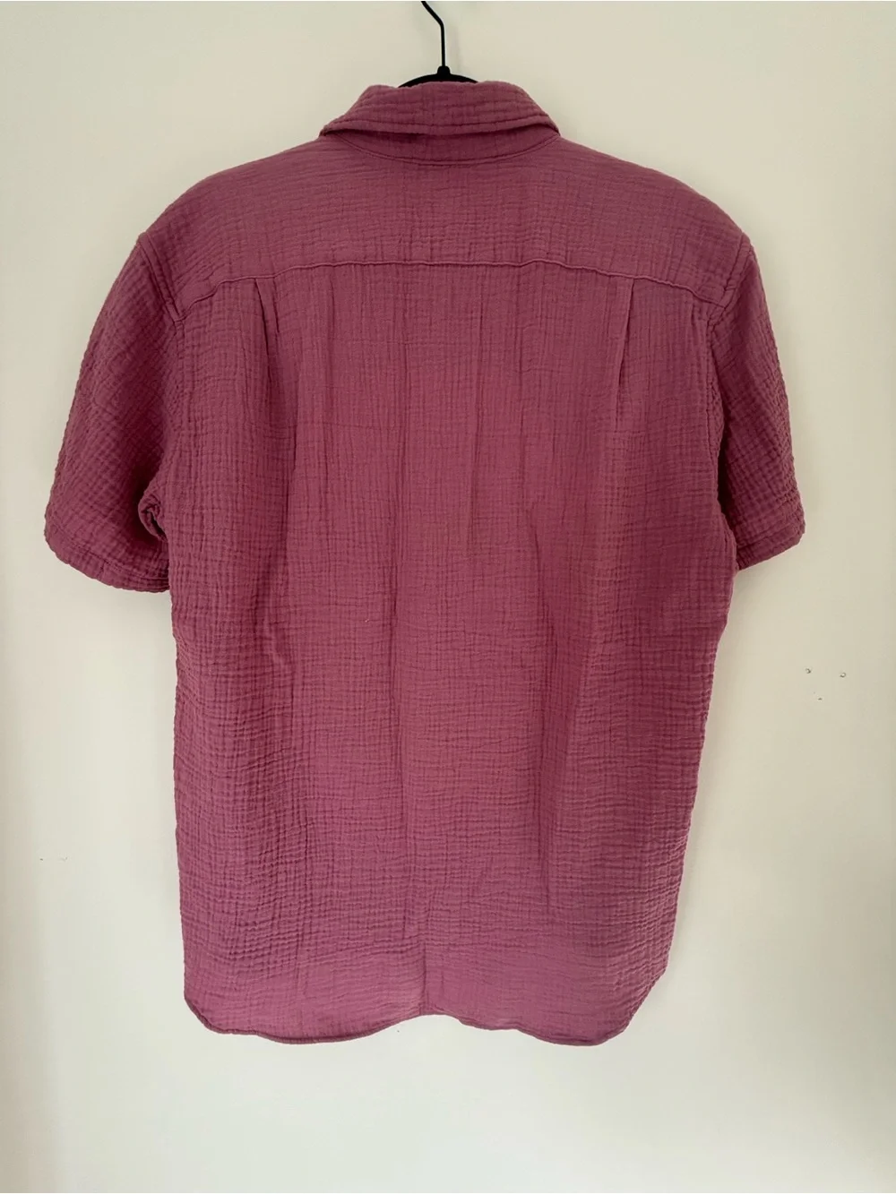 J. Crew Short-Sleeve Button-Down Shirt in Mauve
